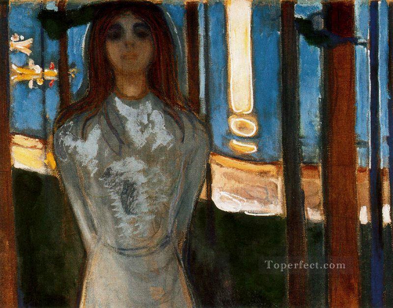 la voz noche de verano 1896 Edvard Munch Expresionismo Pintura al óleo